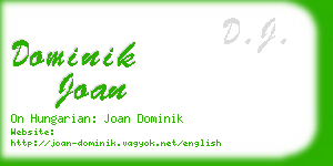 dominik joan business card